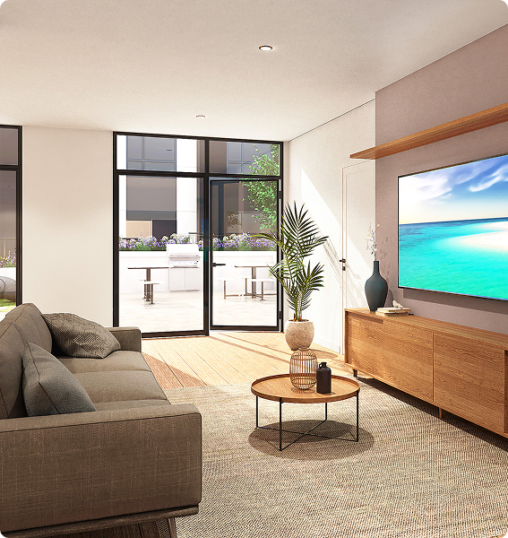 Outdoor lounge area