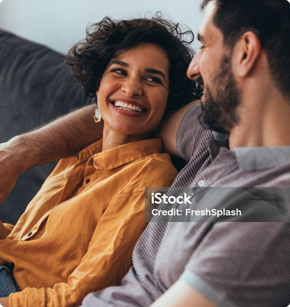 Couple relaxing together